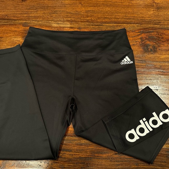 Adidas AEROREADY Prime Green High-Waisted Women's Logo Leggings Size L - Picture 5 of 10